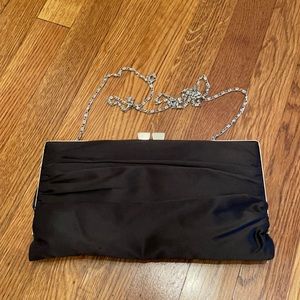 Silk black clutch